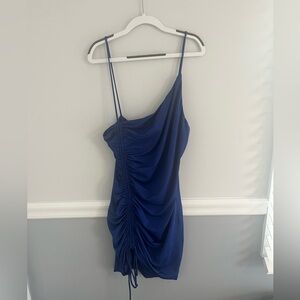 Cotton Candy LA Royal Blue Ruched Mini Dress
